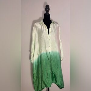 Long Silk Ambre Blouse 💚